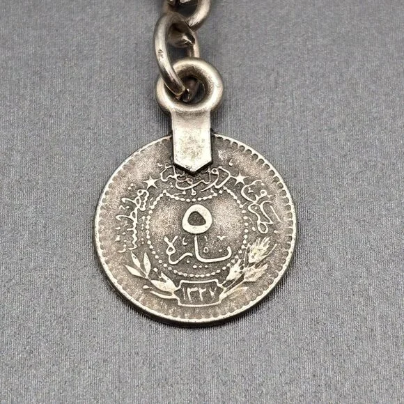 VTG Swirl Disc Medallion Statement Necklace 16" Antique Silver-Plate Adjustable - Picture 3 of 13